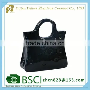 Black Handbag Gift Decoration for Ceramic Money Bank thumbnail-2