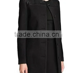 European and American Big New Women's Woolen Jacket and Long Sections Temperament Luxury Single-breasted Wool Coat thumbnail-1