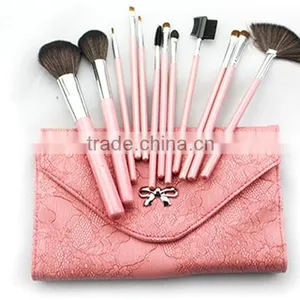 12Pcs Set Professional Makeup Brush Set Foundation Eye Face Shadows Lipsticks Powder Make Up Brushes Kit Tools + Bag thumbnail-1