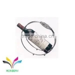 New Design Round Style Single Wine Bottle Holder Metal With Handle thumbnail-1