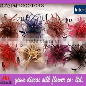 Decorative Sinamay Hair Artificial Flower thumbnail-1