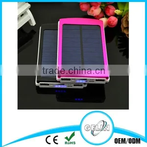 Rear Capacity 10000mah Portable Dual Usb Solar Power Bank thumbnail-1