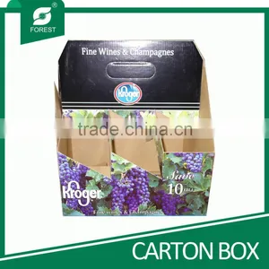 6 PACK GRAPE WINE BOTTLE CARRIER BOX thumbnail-1