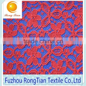 High Quality Hot Red Spandex Lace Fabric for Underwear Fabric thumbnail-2