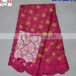 CL14-225 2016 Latest Fashion Lace Design French Lace Fabric, African Net Tulle Lace Fabric Wholesale thumbnail-2
