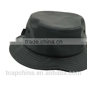 Custom Black Snake Leather Bucket Hat Wholesale thumbnail-2