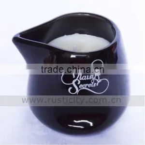Hot Sale Black Glass Jar Container Essential Perfume Oil Candle in Stock thumbnail-3