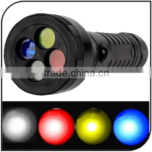 Traffic Light Cree Q5 Led Camping Torch Light Rechargeable 4 Color Hunting Search Light thumbnail-1