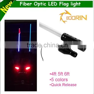 Fiber Optic 5w 10w 4ft 5ft 6ft Red,Blue,Yellow,White,Green Flag for Car thumbnail-1