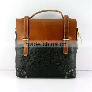 China Supplier Low Price Fashion Men Black Genuine Leather Briefcase thumbnail-1