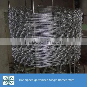 14#x14# Hot Dipped Galvanized Double Twist Barbed Wire thumbnail-1