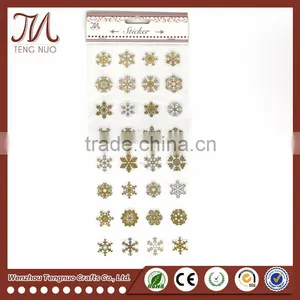 Custom Material Christmas Decoration Sticker Snow Shape Hologram Sticker thumbnail-3