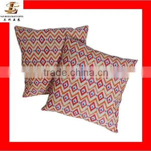 Hotsale Quality Square Polyester and Cotton Fabric Sofacar Pillow Cover Customize LOGO thumbnail-4