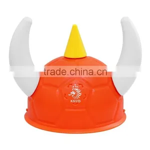 Orange Plastic Viking Football Fan Hat Wholesale With for Football Events & Parties & Carnivals thumbnail-1