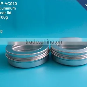 Latest Design Main Product Round Aluminum Can With Transparent Window Cap thumbnail-1