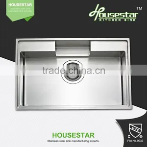R10-7548 New Product High Quality Undermount Single Bowl Handmade Stainless Steel Kitchen Wash Sink thumbnail-1
