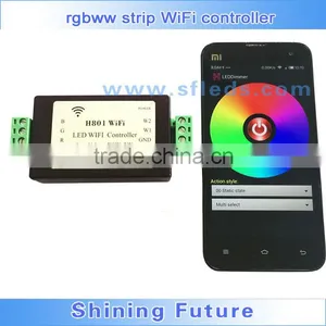 Rgbww Strip WiFi Controller,1 Port Control 200 Lights,communicate With Android Phone via WLAN to Dim,output 5 Routes RGBWW Data thumbnail-1