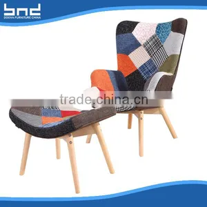 Wholesale Mid Century Modern Retro Designer Wood And Fabric Chairs Quality Choice thumbnail-1