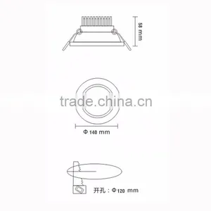 Wholesale New Design Led Celing Lamp 9w Led Down Lighting CE ROHS thumbnail-2