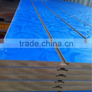 2015 Hot Sales Melamine MDF Slatwall Panels Plywood /displaying Board With Rose Printed for Construction Decorate Metarials thumbnail-3
