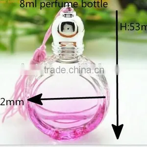 8ml Colorful Pink Flat Round Perfume Roller Ball Bottle thumbnail-1