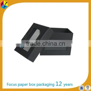 Black Packaging Paper Box With Transparent Cover thumbnail-4