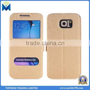 2016 New Flip Case for Samsung Galaxy S6, for Samsung Galaxy S6 Window Leather Case Smart Phone Case thumbnail-5