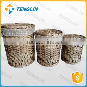 Wholesale Wicker Laundry Basket With Lid thumbnail-1