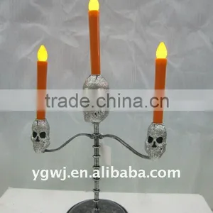 Halloween Metal Skeleton Lighted Candle Holder thumbnail-1