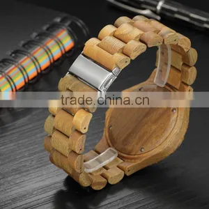 2016 Fashion Quartz Bamboo Wood Watch Mens Wooden Watches thumbnail-3