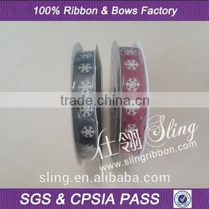 High Quality Roll Packing Christmas Cotton Ribbon thumbnail-1