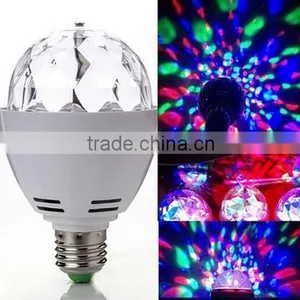 LED Crystal Rotating Bulb Lamp / Christmas Party Stage Light / Led Mini Light Bulb Lamp thumbnail-1