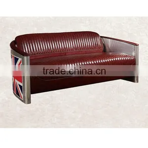 New Design Living Room Furniture Home Leather Metal Sofa Cum Bed thumbnail-1