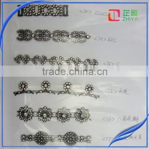 Trimmings Gold Rhinestone Wholesale Hat Bands Self-Adhesive Eyelet Knitting Lace thumbnail-6