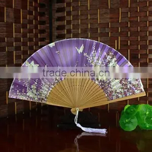 China Plastic Hand Fan/Embroidered/ Ladys Silk Dance Fan for Event Party Supplies thumbnail-5