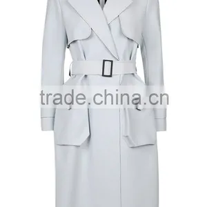 OEM Wholesale Hi-end Strechable Pu Custom Woman Fall Coat Jacket New Clothes thumbnail-6