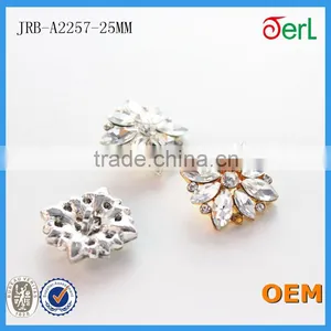 High Quality Crystal Flower Rhinestone Pearl Buttons For Wedding Supplies thumbnail-6