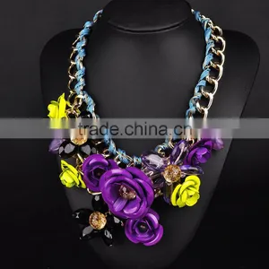 Flower Necklace Love Forever Christmas Jewelry Colored Rosary thumbnail-3