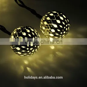 Warm White 10 Balls/Set String LED Fairy Lights LED Solar Lamp thumbnail-5