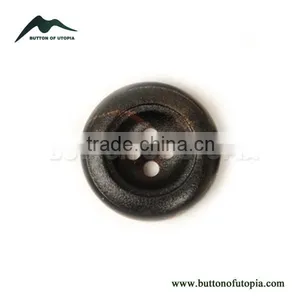 Black Horn Buttons For Coat 4 Holes thumbnail-1