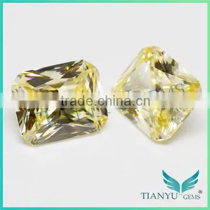 Free Sample Gemstone Wholesale Octagon Cut Cubic Zirconia,Synthetic Light Lellow Stone thumbnail-5