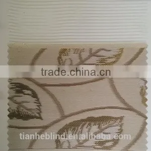 Korea Jacquard Leaves Zebra Blinds Fabrics, Sun Shade Zebra Blinds thumbnail-4