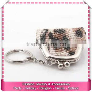 Leather Coin Purse With Keyring, Cheap Key Chain Coin Purse thumbnail-2