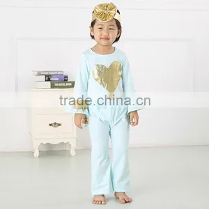 2016 Factory Directly Product New Wholesale Long Sleeve Outfits,Fall Boutique Girl Clothing,Autumn Clothing Sets For Children thumbnail-5
