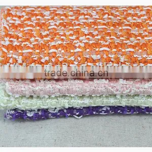 Widely Use Orange Wool Polyester Tweed Fabric/thick Tweed Heavy Woolen Fabric thumbnail-6