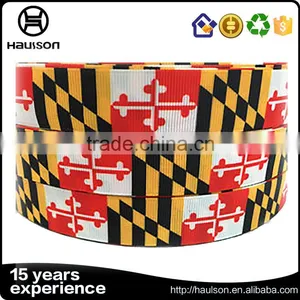 Custom Wholesale Best Quality Dye Sublimation Country Flag Ribbon thumbnail-1
