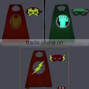 Hotsale New Thor Double Layer Kids Superhero Luminous Cape and Mask thumbnail-4