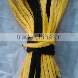 Yellow Uhmwpe Atv Winch Rope , Amsteel Yellow Atv Winch Rope , Utv Winch Rope With ss Thimble thumbnail-2