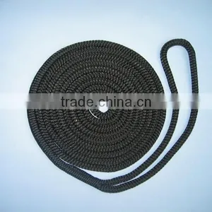 3/8" X 10' Black Nylon Double Braid Dockline thumbnail-1