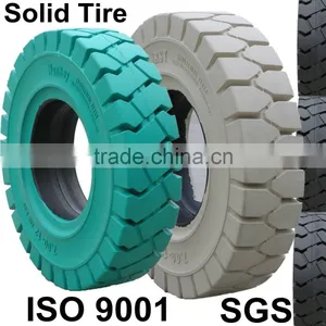Top Quality Brand New 5.00-8 18x7-8 16x5x10 1/2 Forklift Rubber White Non Marking Solid Tires thumbnail-1